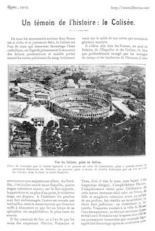 Un témoin de l histoire : le Colisée