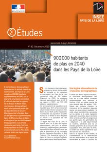 900 000 habitants de plus en 2040 dans les Pays de la Loire