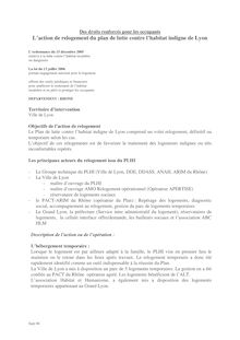 Action de relogement du PLHI de Lyon - L action de relogement du ...