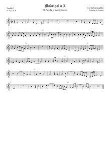 Partition viole de gambe aigue 2, madrigaux, Book 1, Gesualdo, Carlo par Carlo Gesualdo