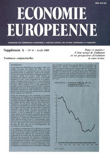ECONOMIE EUROPEENNE. Supplément A - N° 4 - Avril 1989