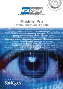 Mastère Pro Communication Digitale - Mastère Pro