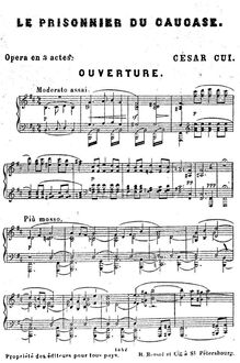 Partition Overture, arranged pour piano solo, Prisoner of pour Caucasus