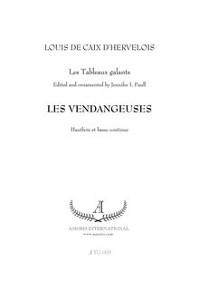 Partition complète et , partie, Les vendangeuses, Caix d Hervelois, Louis de