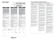 Notice Système de voiture Récepteur CD Fujitsu  ECLIPSE CD7200 mkII