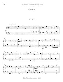 Partition , Duo, Pièces d orgue, Livre d orgue, Dornel, Antoine par Antoine Dornel