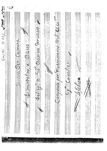 Partition complète of all mouvements (Gimo 145 version), Sonata Per Camera di Mandolino e Basso (Gimo 145=146)