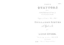 Partition No.3 en G major, 3 corde quatuors, Op.58, Spohr, Louis