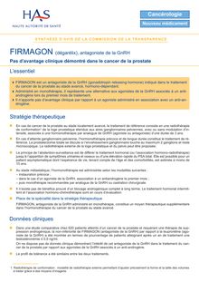 FIRMAGON - Synthèse d avis FIRMAGON - CT6725