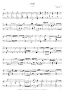 Partition Cembalo (A4), clavecin Concerto No.6, F major, Bach, Johann Sebastian