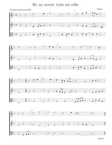 Partition complète (transposed), chansons pour 3 violes de gambe