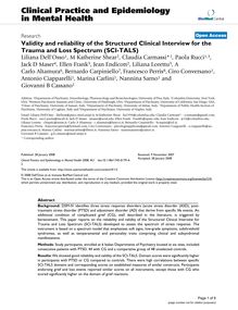 Validity and reliability of the Structured Clinical Interview for the Trauma and Loss Spectrum (SCI-TALS)