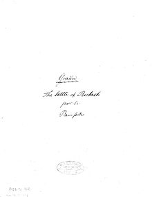 Partition complète, pour Battle of Rosbach Composed pour pour King of Prussia by Sigr. Graun