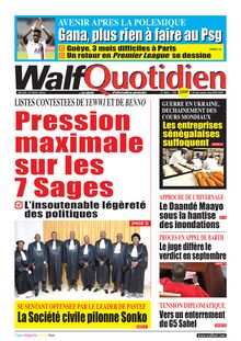 Walf Quotidien n°9045 - du jeudi 19 mai 2022