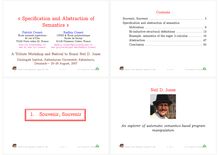 Speciﬁcation and Abstraction of Semantics