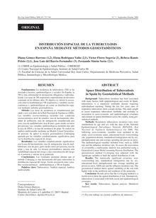 DISTRIBUCIÓN ESPACIAL DE LA TUBERCULOSIS EN ESPAÑA MEDIANTE MÉTODOS GEOESTADÍSTICOS (Space Distribution of Tuberculosis in Spain by Geostatistical Methods)
