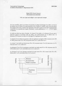 L intelligence artificielle en automatique 2004 Génie Electrique et Systèmes de Commande Université de Technologie de Belfort Montbéliard