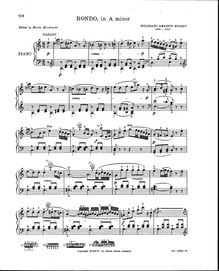 Partition complète, Rondo, Rondo No.3, A minor, Mozart, Wolfgang Amadeus par Wolfgang Amadeus Mozart