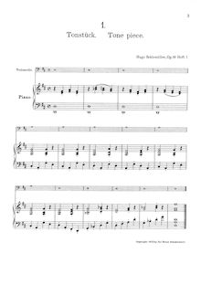 Partition Book 1, Die allerersten Vortragsstueckchen des jungen Cellisten, Op.19