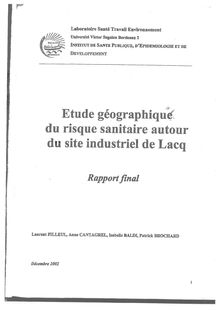 Lacq - Etude géographique du risque sanitaire autour du site industriel de Lacq (Isped)