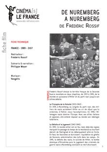 De Nuremberg à Nuremberg de Rossif Frédéric