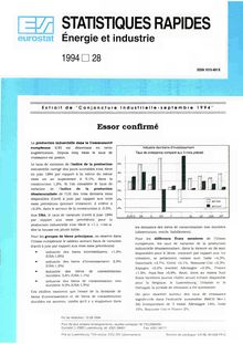 STATISTIQUES RAPIDES Énergie et industrie. 1994 28