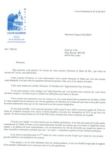 Lettre de Bayrou et Gérard Sarrailh