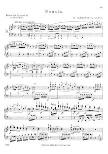 Partition Sonata No.1 (filter), 2 Piano sonates et 2 caprices, Op.34