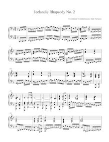 Partition complète, Islensk Rhapsodia 2, Icelandic Rhapsody no.2 par Sveinbjörn Sveinbjörnsson