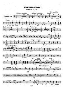 Partition timbales (en C, G), Schweizer Scenen, Fantaisie, G major par Carl Leopold Böhm
