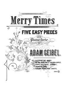 Partition No.5: Autumn Ramblings, Merry Times, 5 Easy Pieces for the Piano-forte