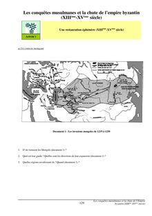 Les conquêtes musulmanes et la chute de l empire byzantin (XIIIème ...