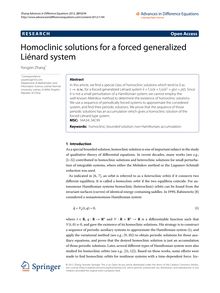 Homoclinic solutions for a forced generalized Liénard system