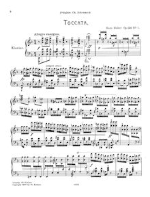 Partition No.1 - Toccata, 6 Oktavenetüden, Op.124, Huber, Hans