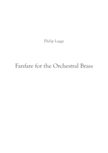 Partition Instrumental parties: Brass, Fanfare pour pour Orchestral Brass