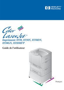 Notice Imprimantes HP  Color LaserJet 8550DN