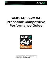 AMD Athlon(tm) 64 Processor Competitive Performance Guide