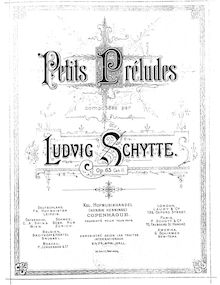 Partition Book II (6 pièces), Petits Préludes, Op.65, Schytte, Ludvig