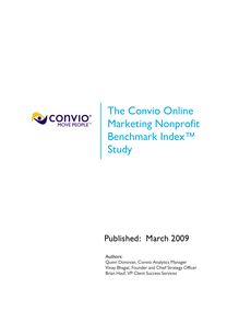 The Convio Online Marketing Nonprofit Benchmark Index™ Study