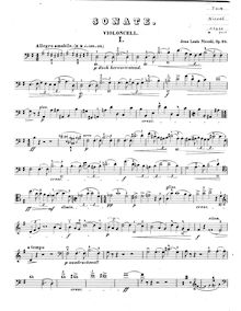 Partition de violoncelle, violoncelle Sonata en G Major