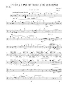 Partition , Leicht und fließend, partition de violoncelle, Piano Trio No.2