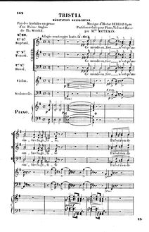 Partition complète, Tristia, I: G major, II: A♭ major, III: A minor