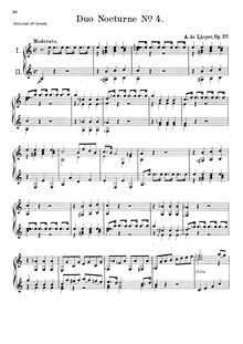 Partition No.4, 6 Duo nocturnes, Op.37, Lhoyer, Antoine de