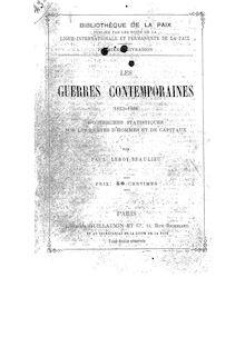 Les guerres contemporaines (1853-1866) : recherches statistiques sur les pertes d hommes et de capitaux / par Paul Leroy-Beaulieu