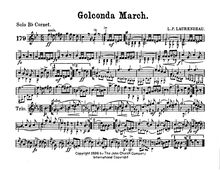Partition Solo Cornet (B♭), Golconda March, A♭ major and D♭ major