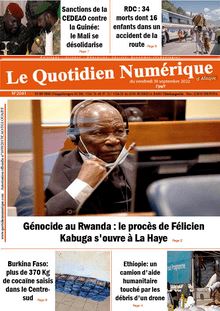 Le Quotidien Numérique d’Afrique n°2041 - Du vendredi 30 septembre 2022