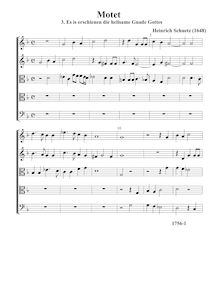 Partition , Es is erschienen die heilsame Gnade Gottes - partition complète (Tr Tr T T B), Geistliche Chor-Music, Op.11