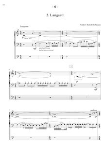 Partition , Langsam (pages 6-9), 3 Stücke für Orgel, Hoffmann, Norbert Rudolf