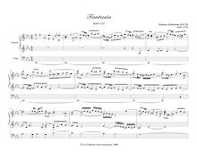 Partition Fantasia, Prelude (Fantasia) et Fugue en C minor, BWV 537