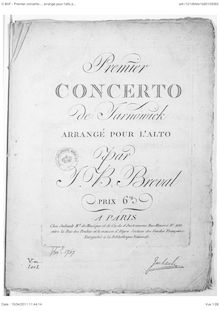 Partition parties complètes, violon Concerto en A major, Giornovichi, Giovanni Mane
